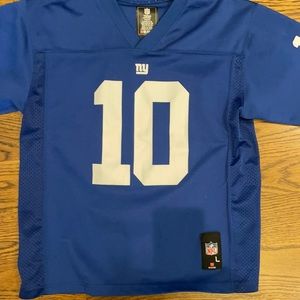 Boys manning large jersey